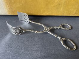 Antike Gebäck oder Spargel Zange 800 Silber & Pince antique