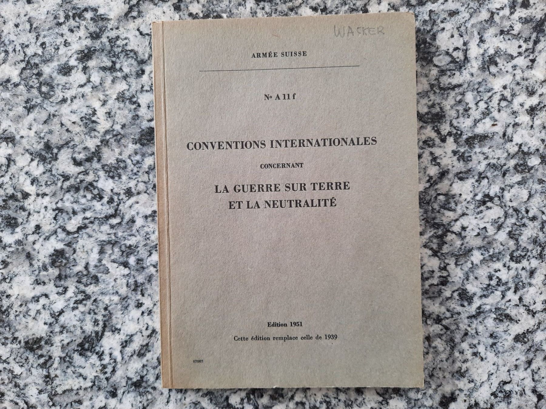 Livres: Cnventions internationales – D'occasion à Ruswil par Sammlergeist