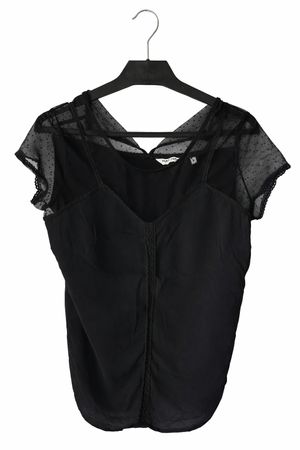 Chemisier Noir Transparent NAF NAF Taille S Élégant 
