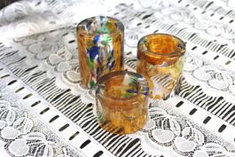 3-teiliges Rechaud-Kerzenhalter, ev. Murano ?