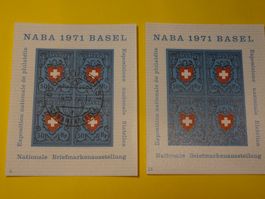 1971, 2 BLOCKS NABA BASEL; POSTFRISCH ERSTTAG
