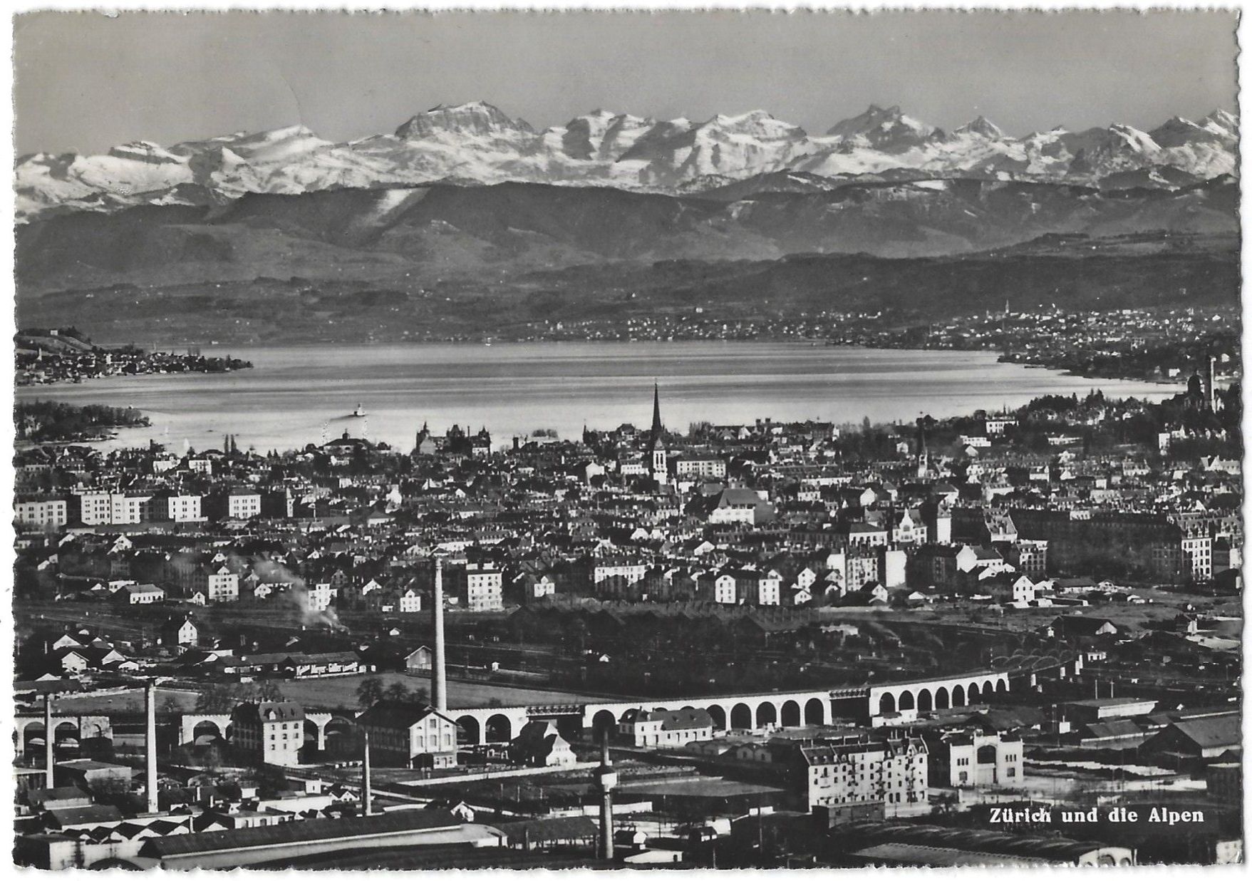 Ansichtskarten: Zürich und die Alpen – Gebraucht aus Bütschwil von Jackson1A