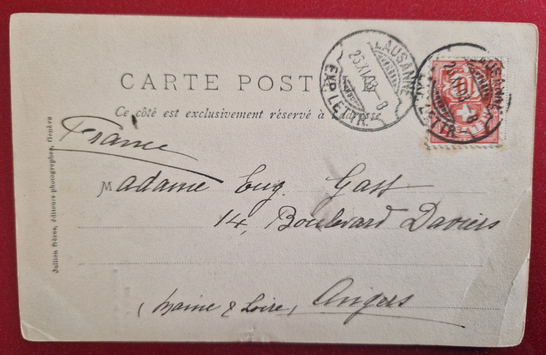 Ansichtskarten: Bale de Chillon, Montreux 1903 – Gebraucht aus Melchnau von Arthurius 1