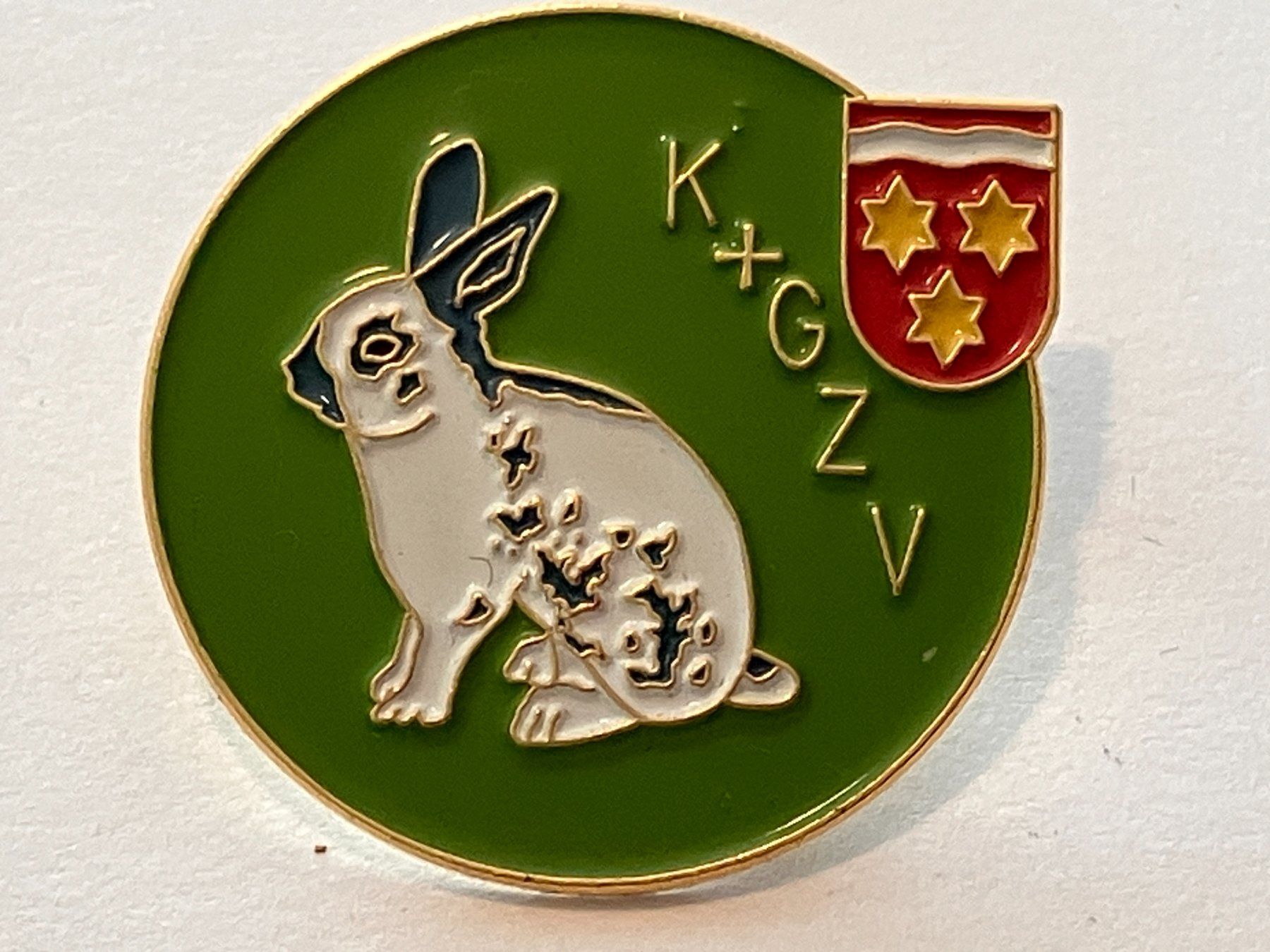 Placchette & Badge: 1 Pin K&GZV Kaninchen – Usato da Basel venduto da djwwpp