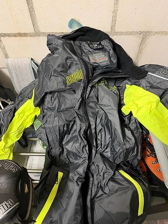 Proof Motorrad Regenkombi Jacke (XL) Hose (L) schwarz/gelb