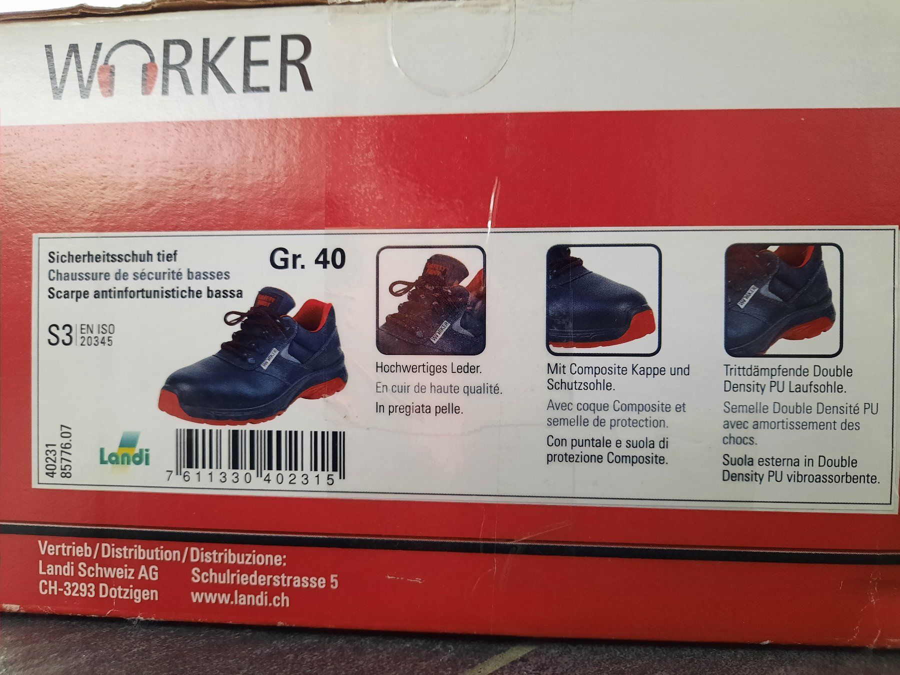 Scarpe da uomo: Sicherheitsschuh tief S3, Gr. 40 – Usato da Rothrist venduto da Ellie 2