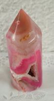 🩷 Achat Kristallspitze Pink mit Druse 175gr.