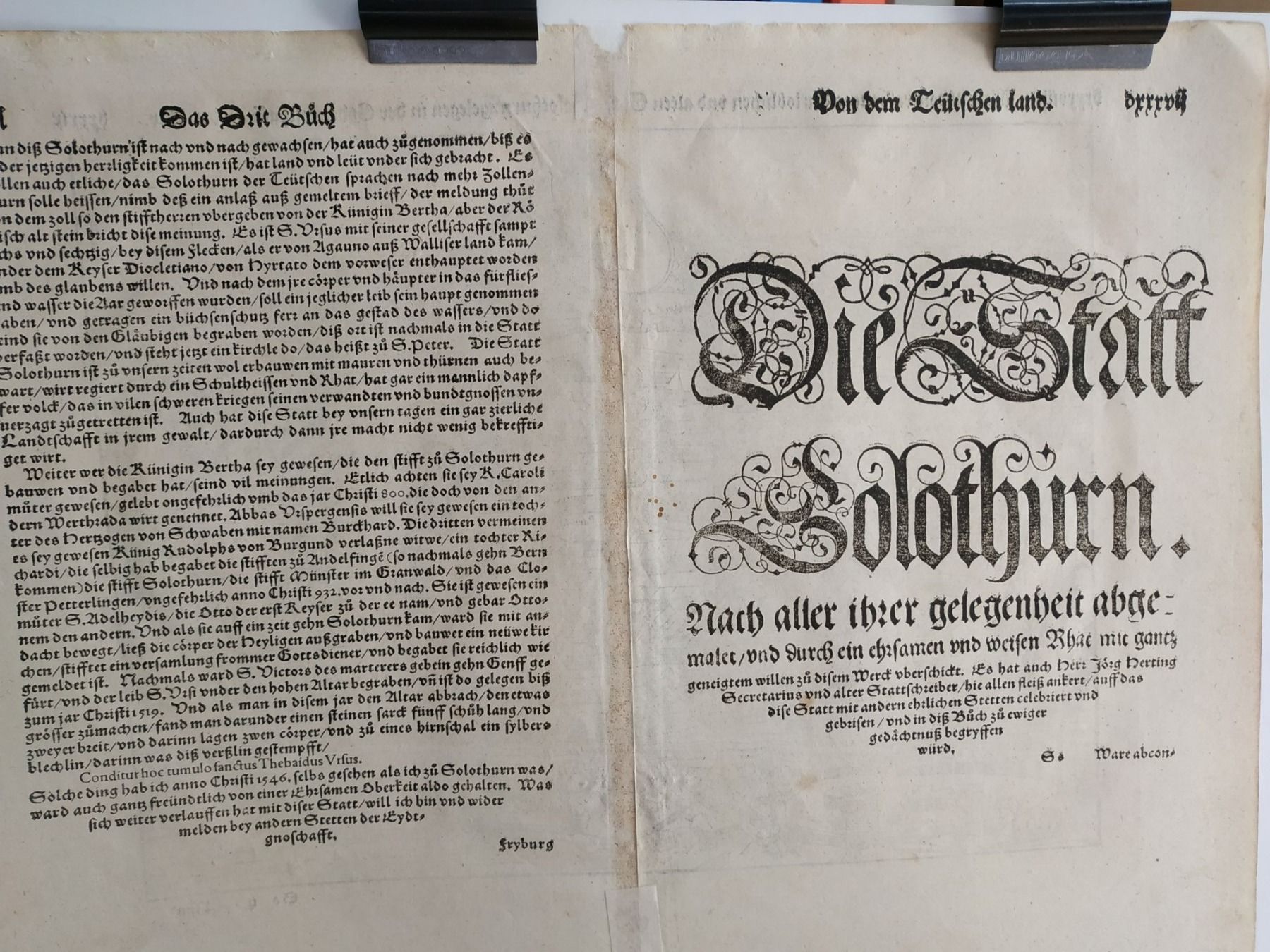 Incisioni: SOLOTHURN - Soletta  - 1550 – Usato da Sorengo venduto da 74in 2