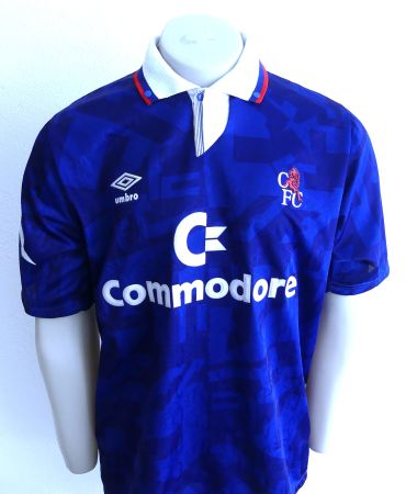 Chelsea saison 1991-1993, maillot vintage football, taille L
