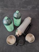 Thermoskanne neu mit Henkel, 2 Fahrradflaschen neu