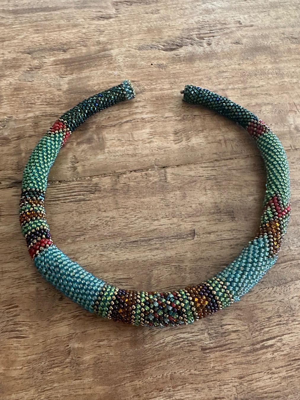 Perlen (unechte): Letzte Chance: Wunderschönes Glasperlen-Collier – Neu (gemäss Beschreibung) aus Schlieren von lha_c6g7 1