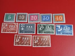 PAX - POSTFRISCHE TEILSERIE - 1945