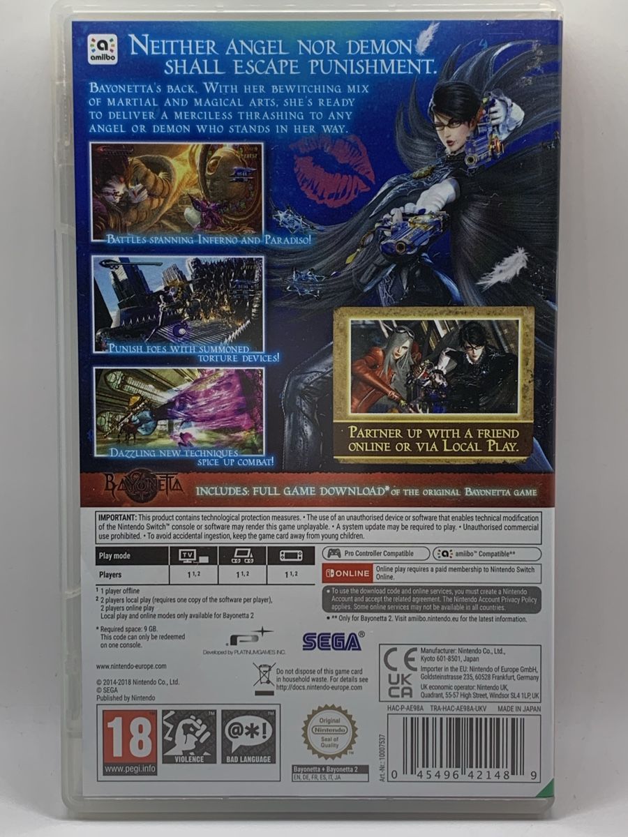 Nintendo Giochi: Bayonetta 2 -Nintendo Switch -  inkl. Downloadcode Teil 1 – Usato da Ostermundigen venduto da RG-Collector 1