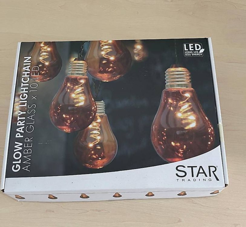 Catena luminosa LED Glow, batteria, trasparente