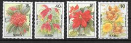St. Kitts Serie 222 - 225 Pflanzen ** 20.1.1988