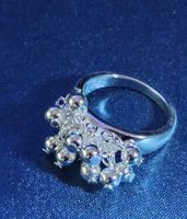 Stilvoller Ring, 925 versilbert, Gr. 8