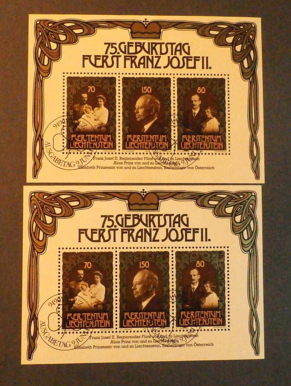 Tutti i francobolli: FL 1981 Geb. Franz Josef 75 – Usato da Kehrsatz venduto da Bernherb2