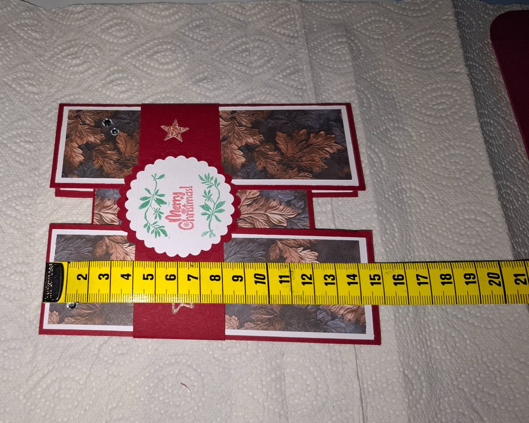 Cartes: Handgemachte Weihnachtskarte mit Kuvert rot – Neuf (Voir description) à Plagne par Reticulum01 7