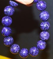 Armband A-943 – Russische Charoite 14mm Perlen – elastisch