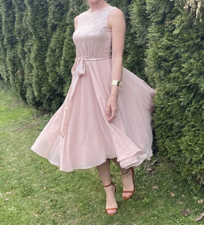 Marella LussoAbito Principessa di seta-rosa cipria,tgS/M