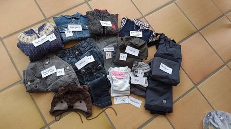 Lot habits hiver garçon taille 86-92