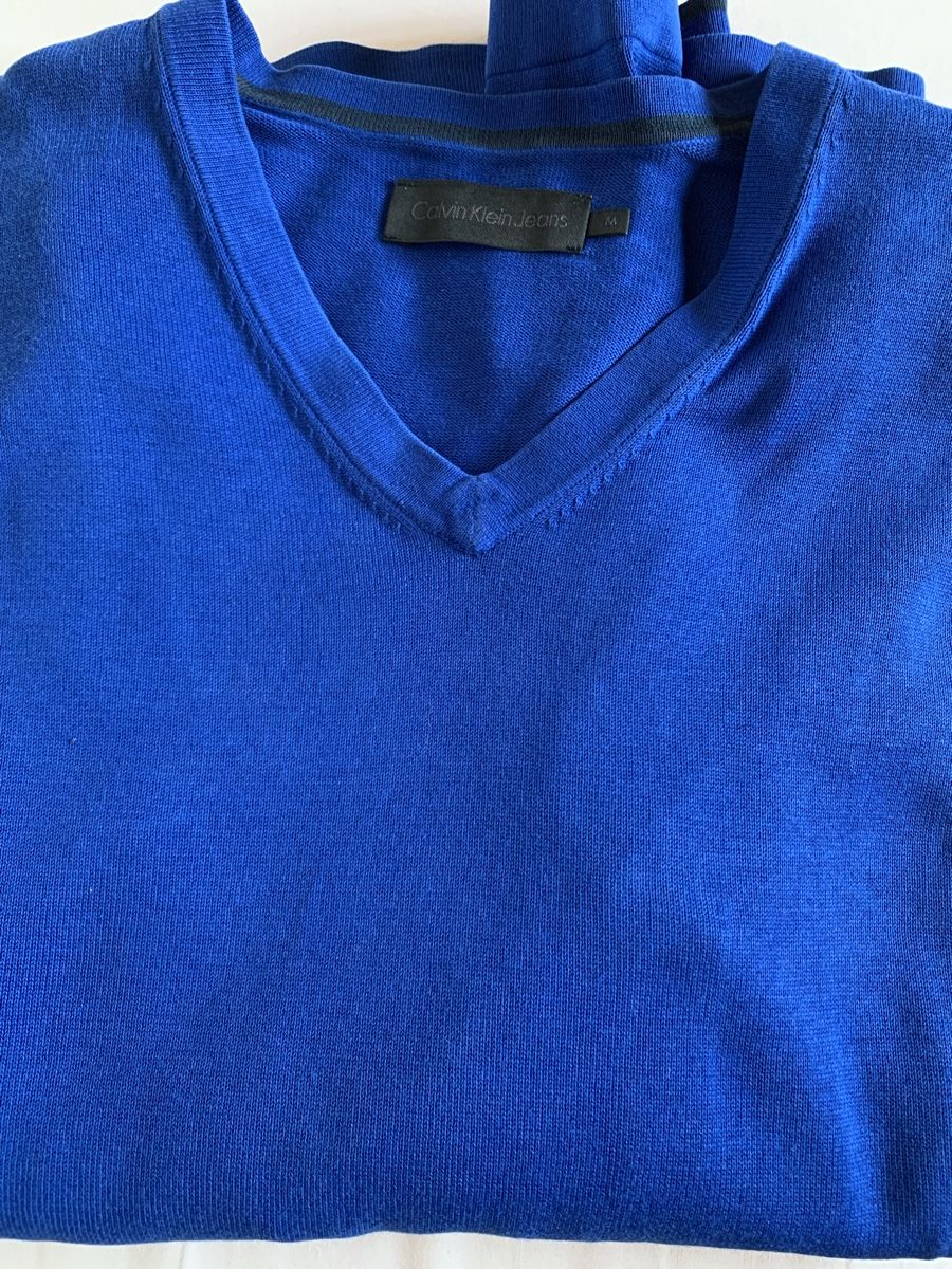 Pulls & Sweat-shirts: Pull Calvin Klein Jeans bleu Taille M en coton – Neuf (Voir description) à Prilly par Sissi_1009 5