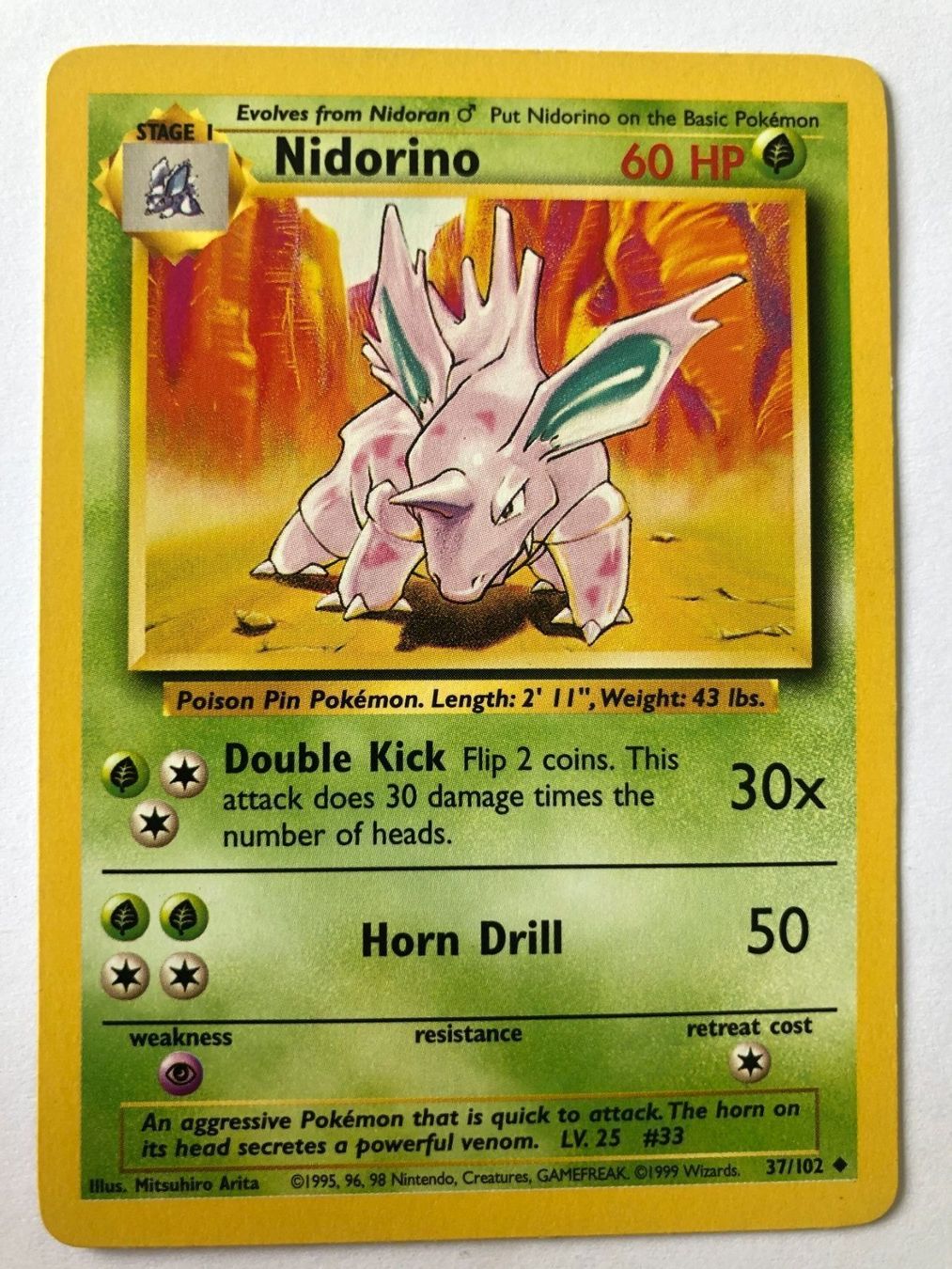 Pokémon Carte collezionabili: Nidorino - Base Set - Pokemon – Usato da Nussbaumen AG venduto da Bika-Shop
