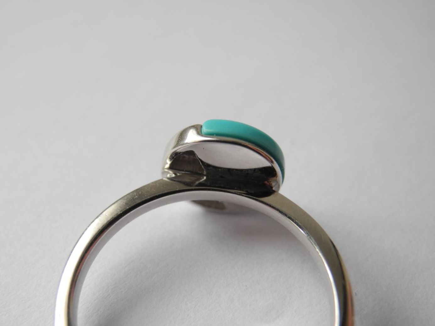 Anelli: Ring 925 Silber  mit echtem Türkisstein – Usato da Balsthal venduto da qwer24 3