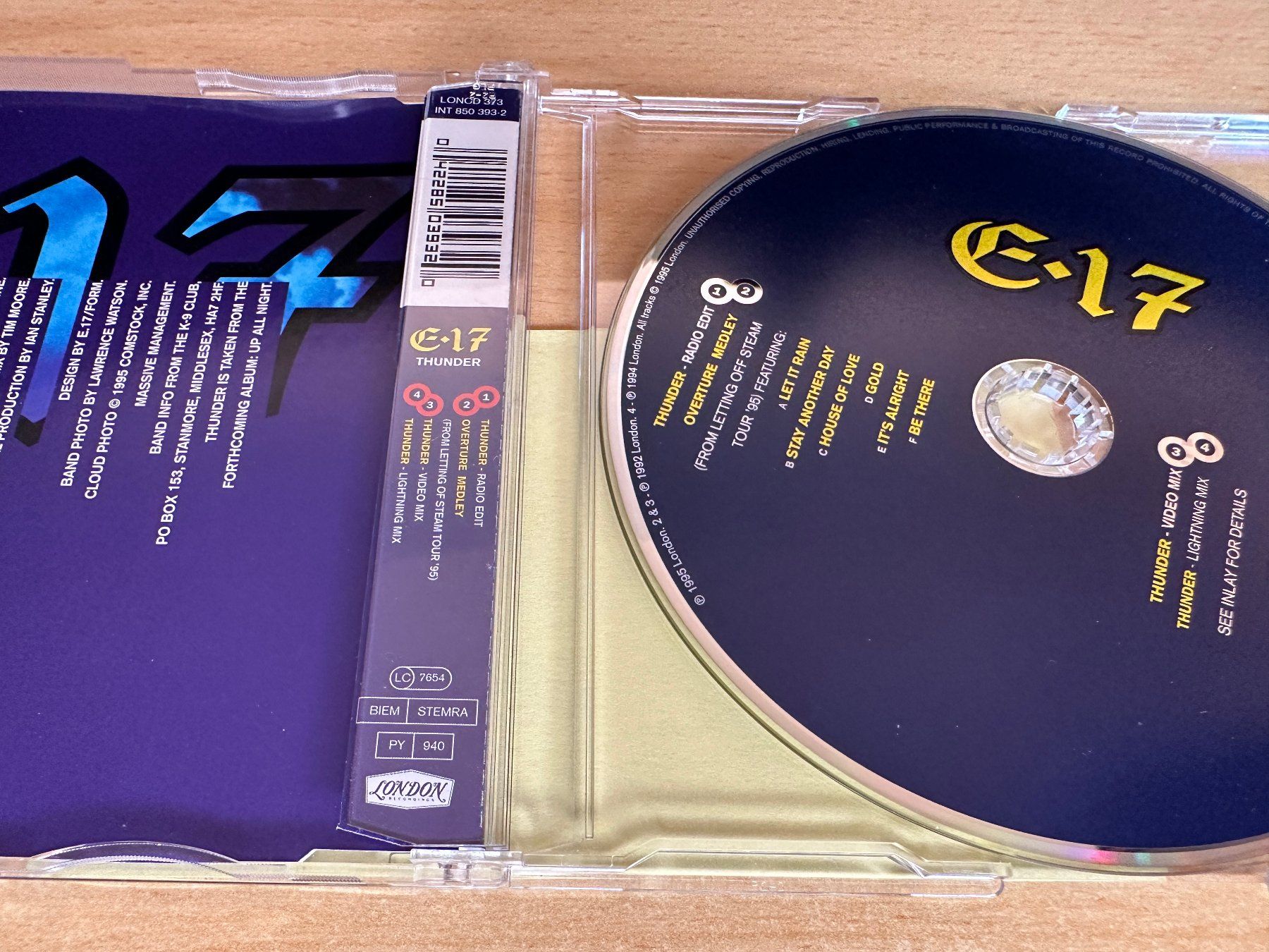 CD: E•17 – Thunder - Single CD – Usato da Rikon im Tösstal venduto da Alpenmutz 1