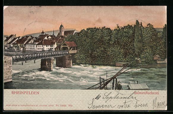 Cartes postales: AK Rheinfelden, Salmenfischerei – D'occasion à Berlin par bartko-reher