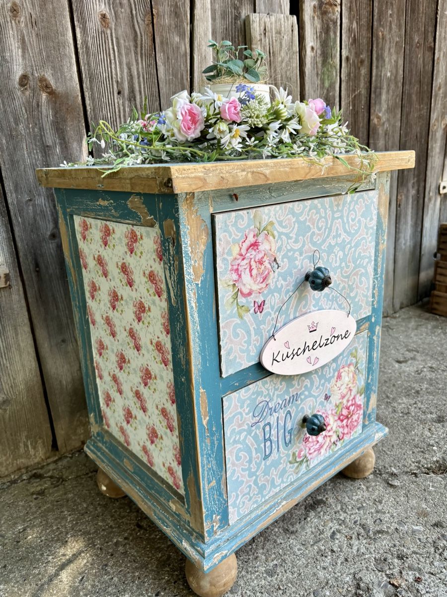 Comodini: Nachttisch Kommode Shabby chic Vintage – Nuovo (secondo la descrizione) da Gündisau venduto da yuma06