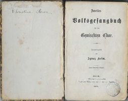 Zweites Volksgesangbuch für Gemischten Chor,  1871