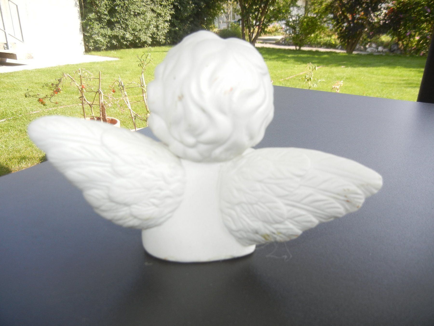 Statuette: Engel Büste, weiss aus Gips – Usato da Langendorf venduto da sonntag10 4