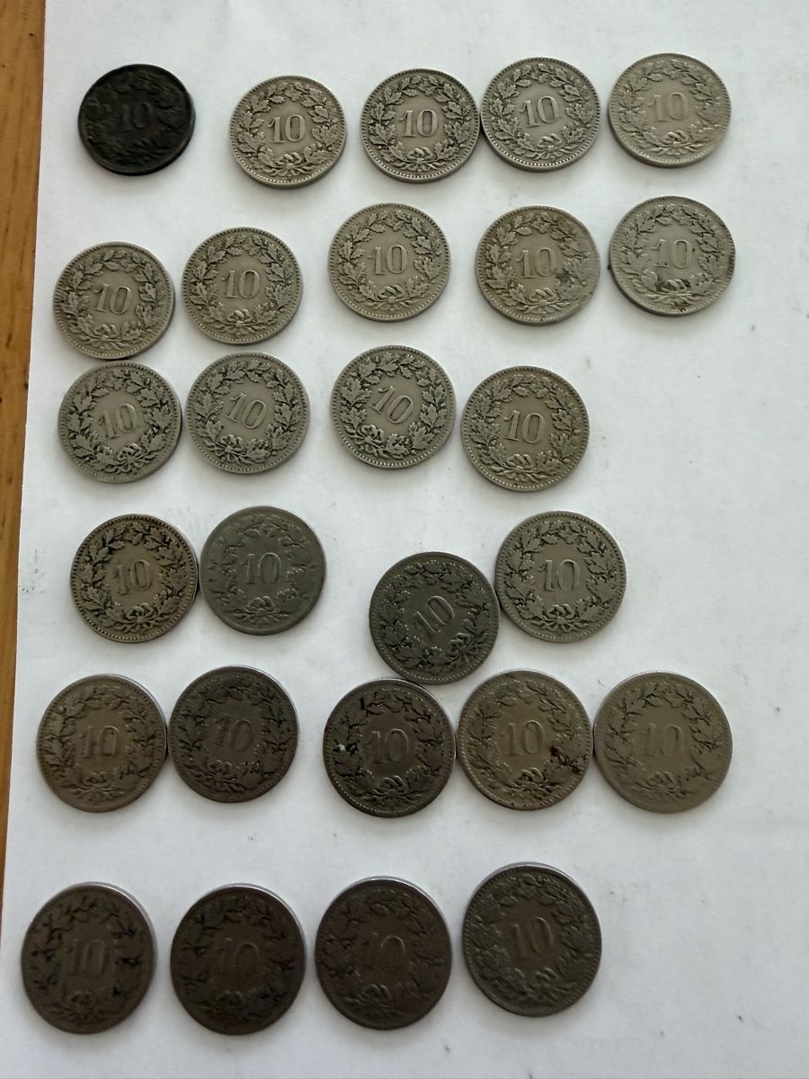 Tutti le monete: Pièces suisse de 10 centimes de 1879 /1929 – Usato da Echallens venduto da JAR69 4