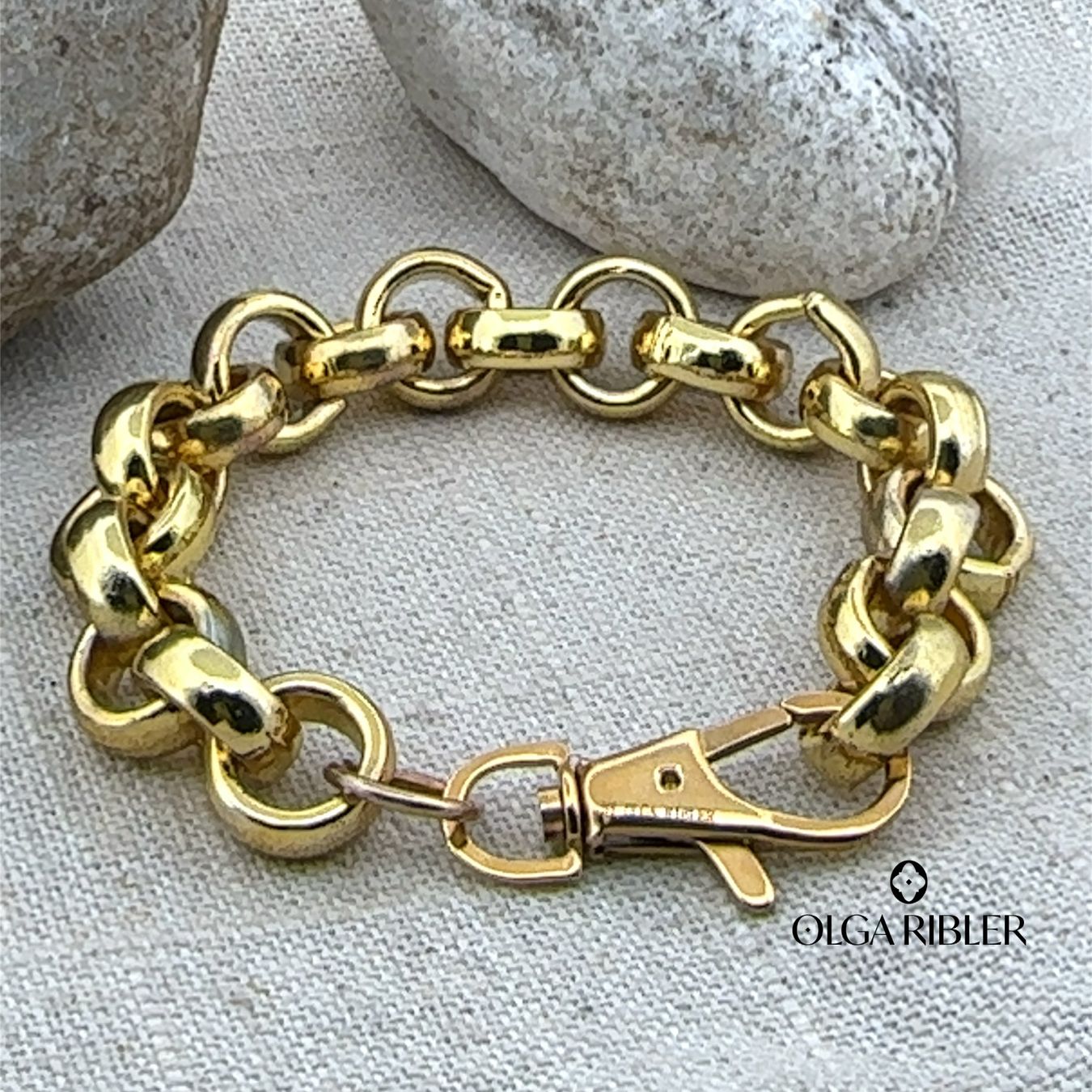 Olga Ribler Bracciali & Braccialetti: Statement Armband Edelstahl 14 mm – Nuovo (secondo la descrizione) da Luzern venduto da Schmuckoutlet 2