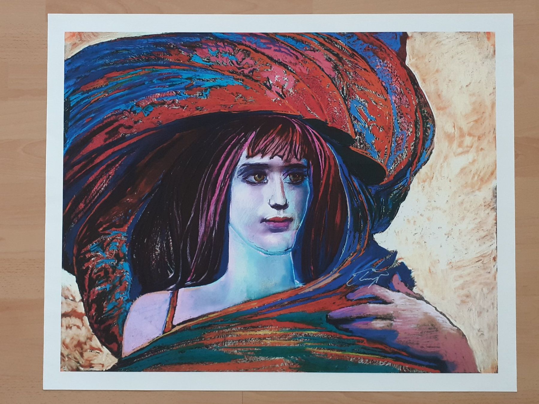 Dipinti: Mädchen mit grossem Hut ERNST FUCHS Giclee handsigniert/num – Nuovo (secondo la descrizione) da Basel venduto da Luge