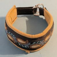Hunde-Halsband aus Softshell / Zierborten / Zugstopp
