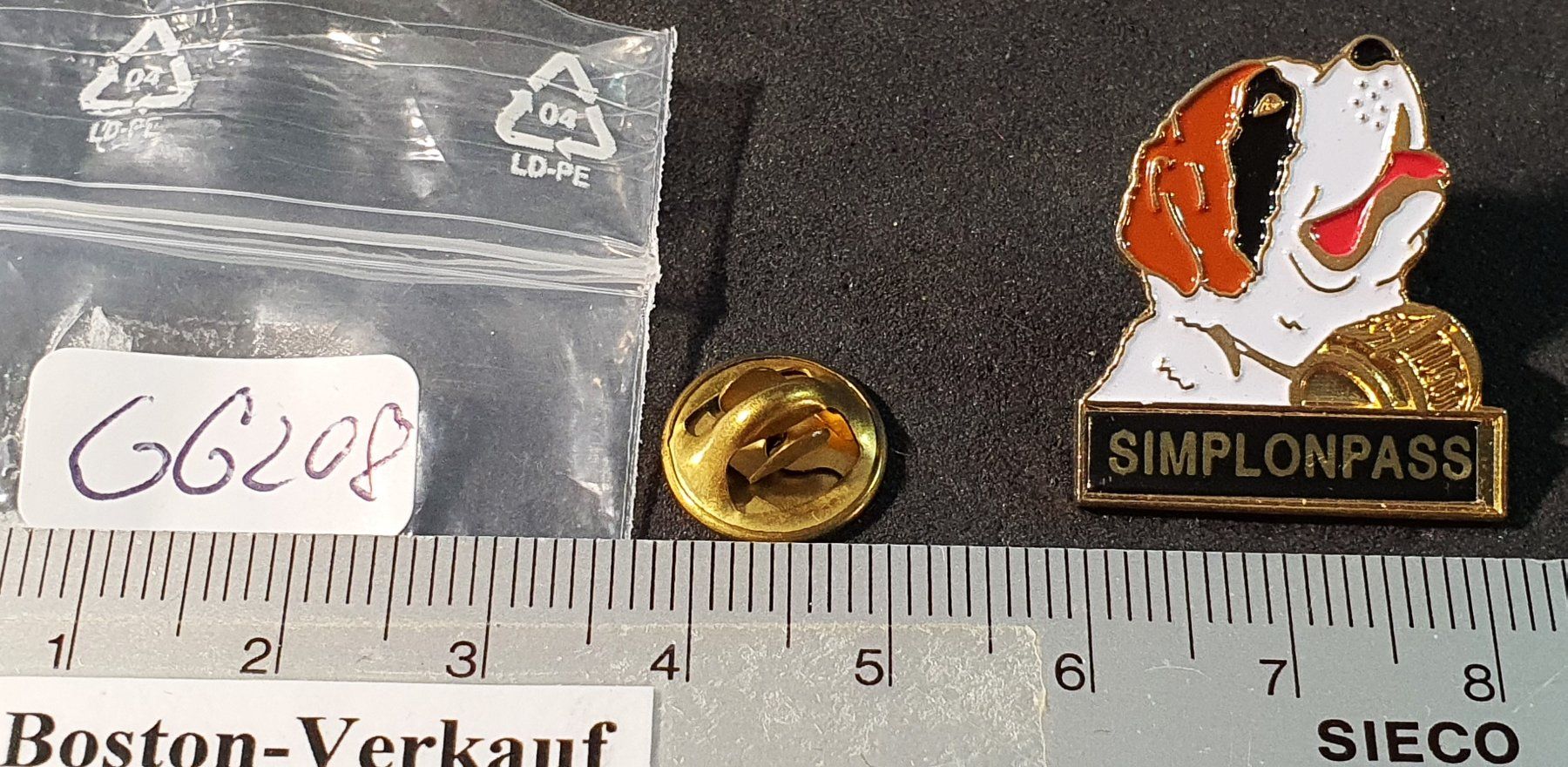 Placchette & Badge: GG208 - Pin Bernhardiner Hund Simplon / Simplonpass – Usato da Reinach BL venduto da Boston-Verkauf 1