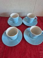 4 tasses petites+soucoupes porcelaine Linda Barker Queen's