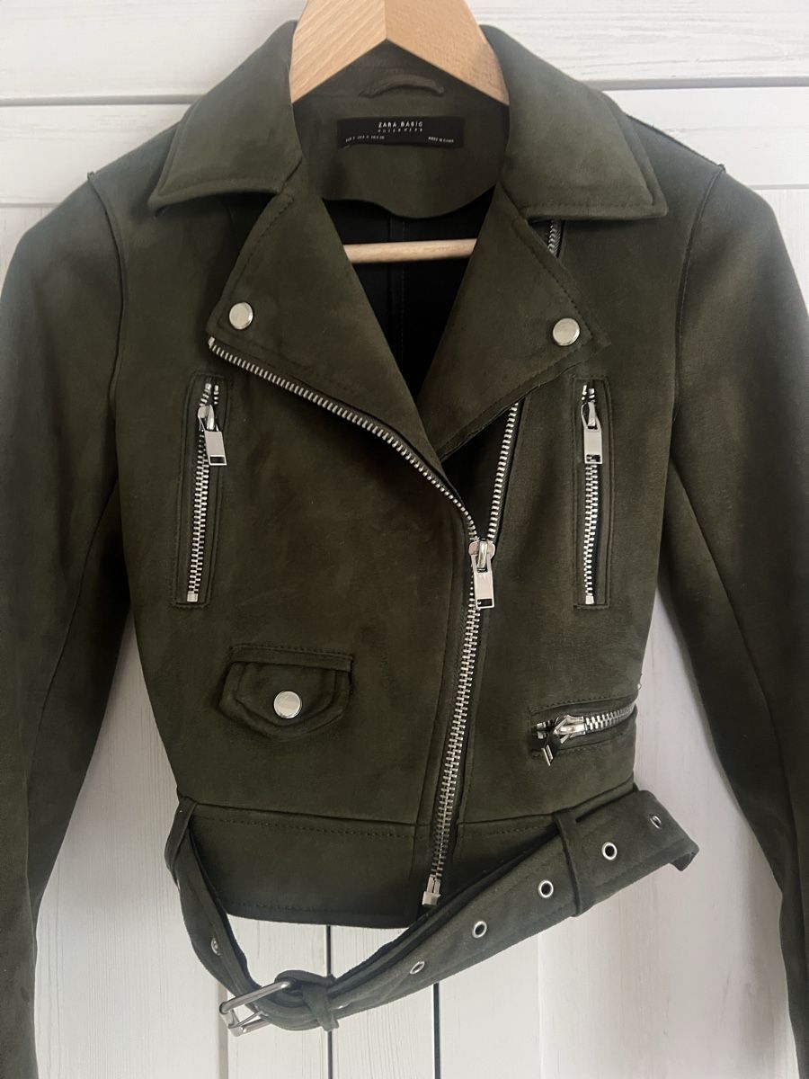 Zara Giacche: Zara Basic Jacke, Khaki, Wildlederoptik, Grösse S – Nuovo (secondo la descrizione) da Schönenberg ZH venduto da Bosh