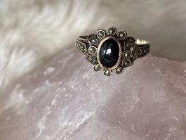 Ring Silber 925 mit schwarzem Stein