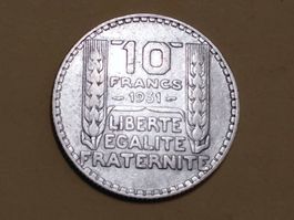 Frankreich 10 Francs 1931 Silber
