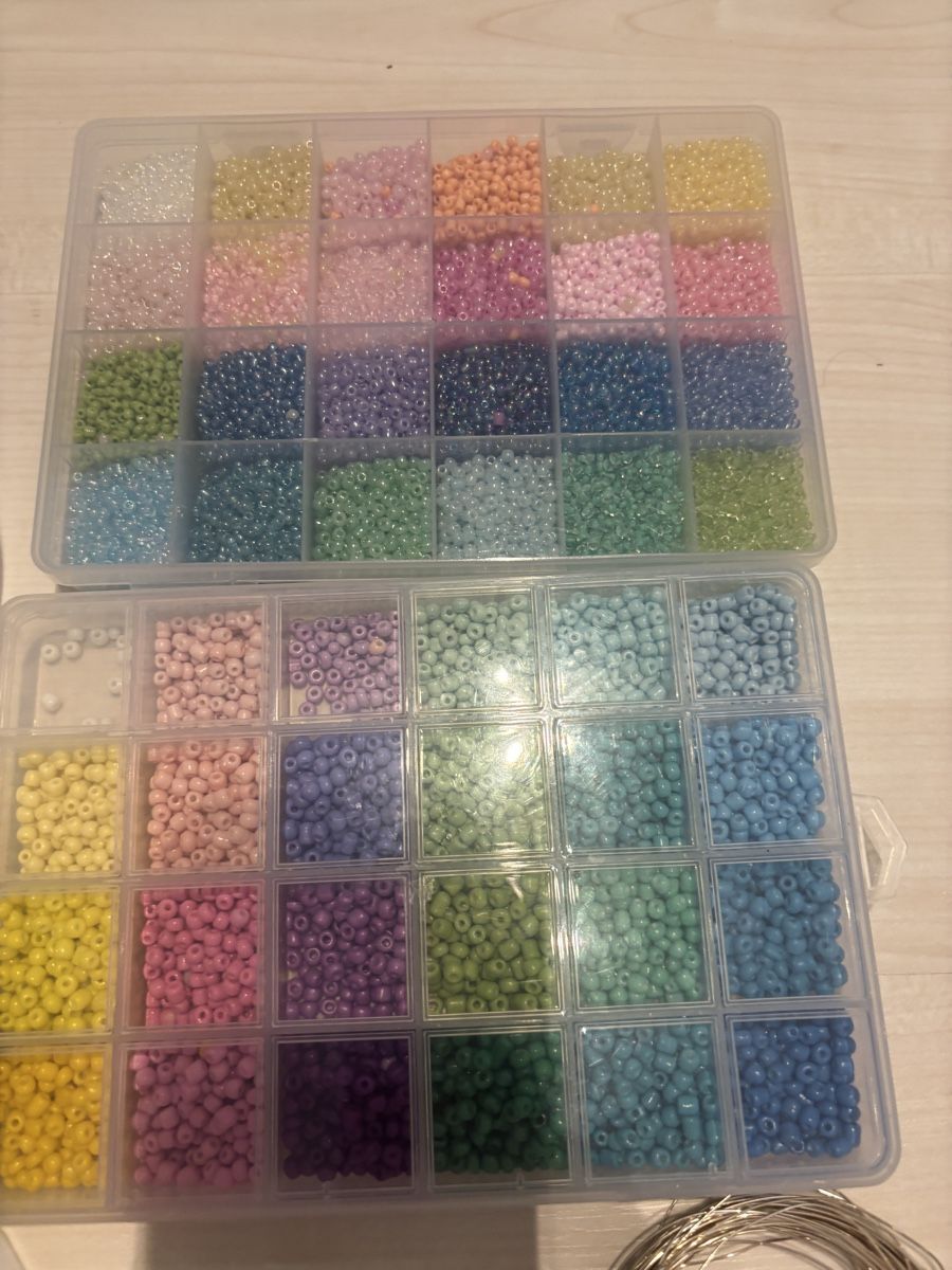 Kit bricolage: Bastelperlen Set inkl. Nylonfaden und Schmuckdraht – Usato da Herzogenbuchsee venduto da ameise02 1