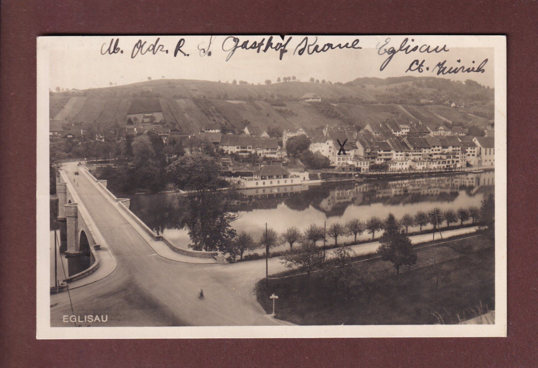 Ansichtskarten: EGLISAU - Teilansicht - 1927 – Gebraucht aus Pully von nicecards-shop
