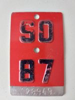 Velonummer SO 87 plaque Velo