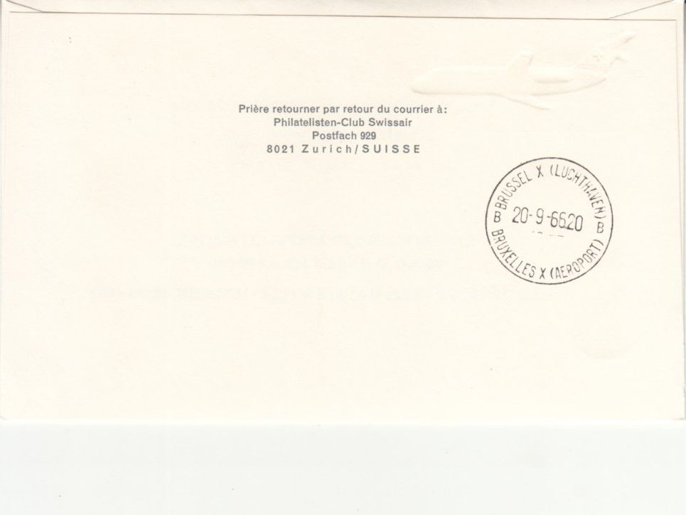 Alle Briefmarken: SLH RF 66.22aL Zürich-Brüssel – Gebraucht aus Bürglen TG von StampGraf 1