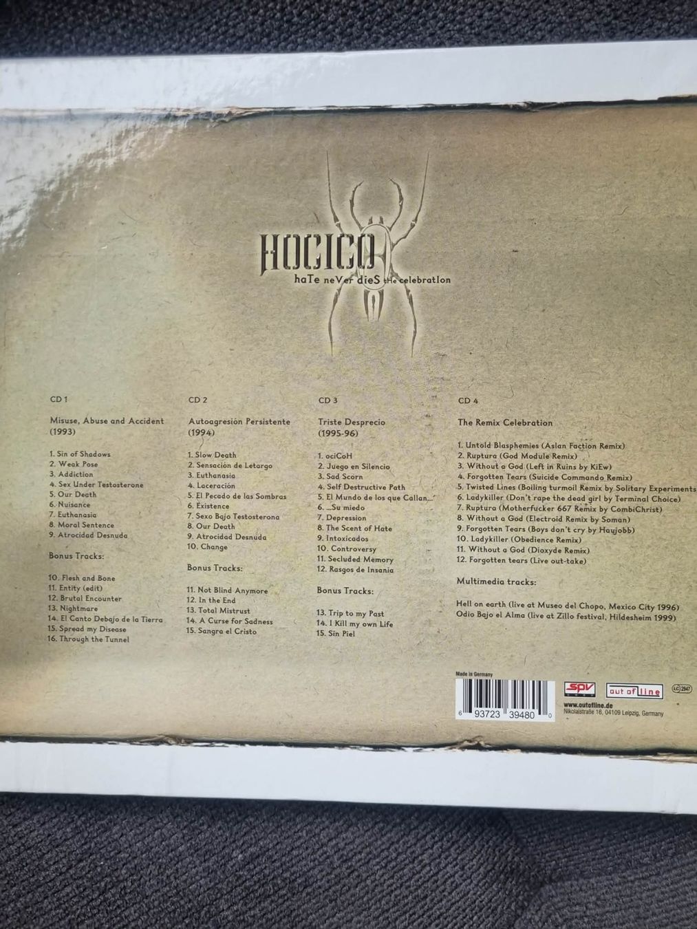 CD: HOCICO /HATE NEVER DIES      Limited CD-Box – Usato da steckborn venduto da veckot 1