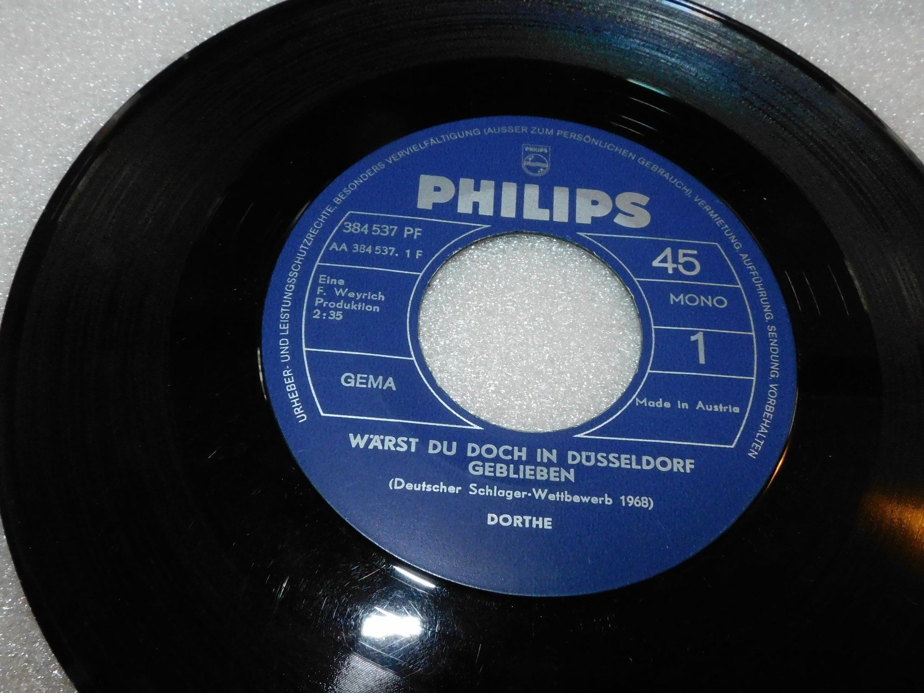 Schallplatten: Single Schlager - Dorthe - 1968  Single Jürgen Marcus - 1978 – Gebraucht aus Sursee von 76 2