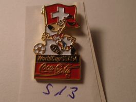 1 Coca-Cola Pin USA 94 WM Fussball Schweiz (S13)