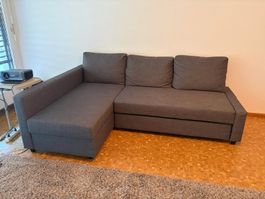 Ikea FRIHETEN Corner sofa bed with storage box, dark grey